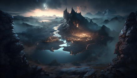 KaanBilge_aerial_view_of_a_far_away_mysterious_land_in_the_styl_4512a85c-ba3a-4fc2-b0e1-61a33940e55c